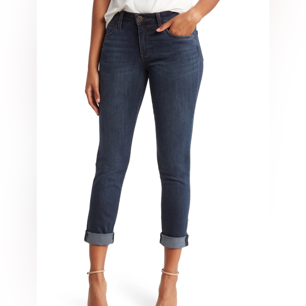 Kut From the Cloth Katy Boyfriend Roll Cuff Straight Leg Jeans